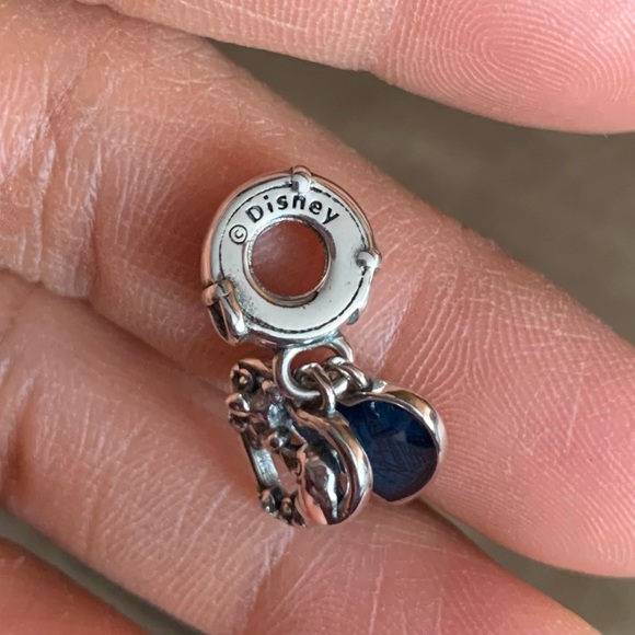 NWOT Disney Lady and the Tramp Heart Dangle Charm Pendant Sterling Silver 925 - Picture 8 of 10